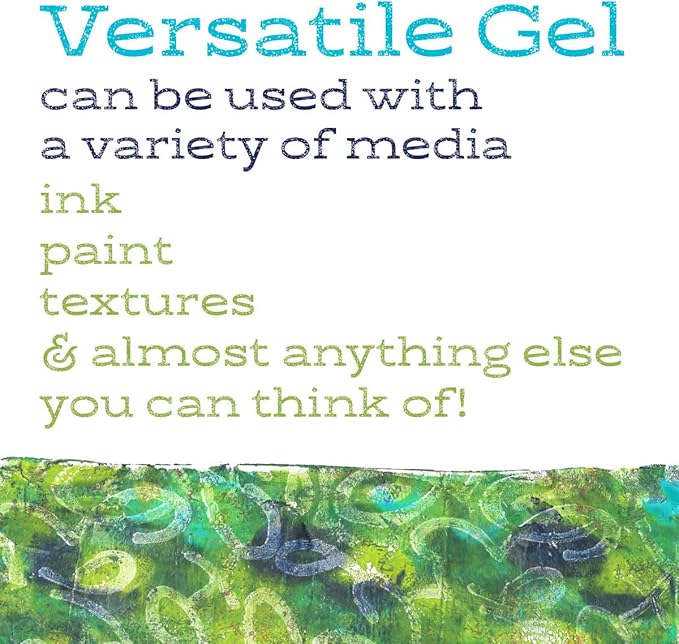 Gel Press Monoprinting Print Plate - 8” X 10” Gel Plate - Printmaking Supplies - Reusable Gel Printing Plate for Press Art for Card Making, Scrapbooking, Journaling, Arts and Crafts, Home Decor