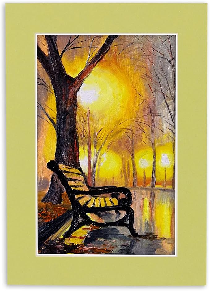 11x14 Mat for 8.5x11 Photo - Precut Pistachio Green Picture Matboard for Frames Measuring 11 x 14 Inches - Bevel Cut Matte to Display Art Measuring 8.5 x 11 Inches - Acid Free ONE MAT