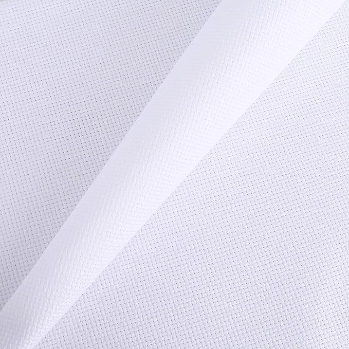 Aida Cloth 16 Count Cross Stitch Fabric,19×28inch (16CT, White)