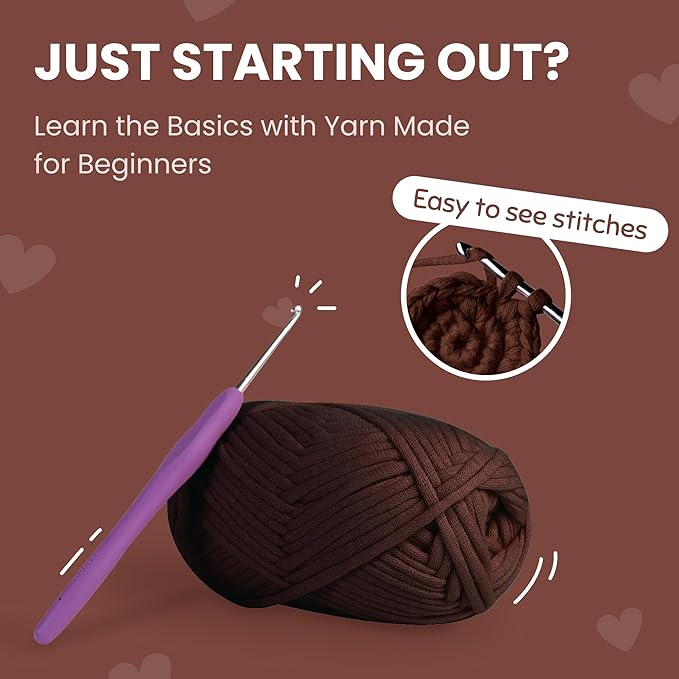 Cookie Box Crochet Kit for Beginners – Gift Set to Make Bear Bruno Amigurumi Plushie – Easy DIY Crochet & Knitting Starter Kit with Video and PDF Tutorials