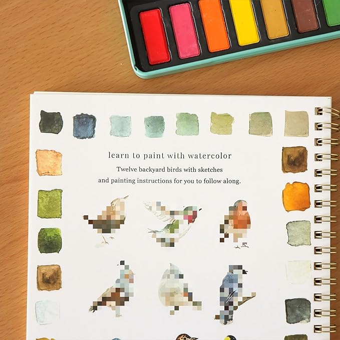 Beginner Watercolor Painting Kit Watercolor Workbook Coloring Book 12 Colors Paint Set with Brush,Easy Nature Scenes Beginner Friendly Watercolor Paint Set Gift for Adults Teens. (Halloween)
