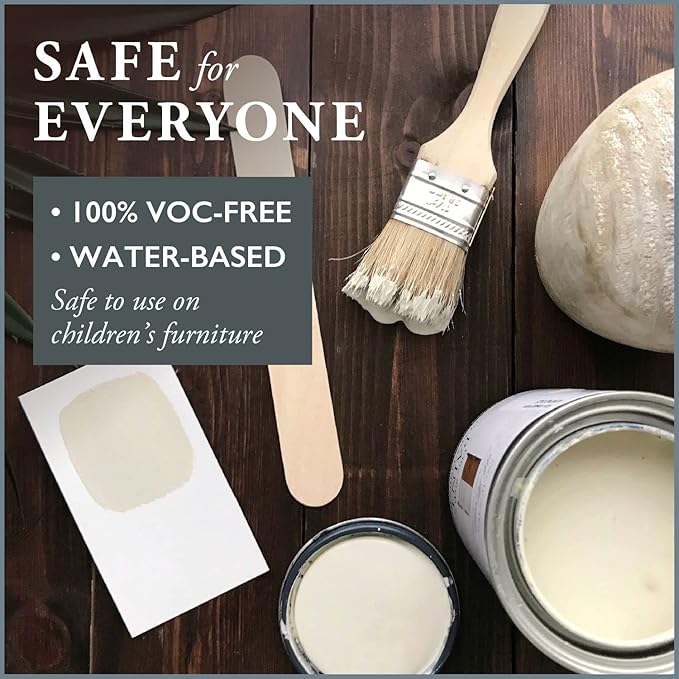 AMY HOWARD AT HOME Chalk-Based One Step Paint for Furniture, Cabinetry, Decor, Finish, and More | No Stripping, Sanding, or Priming | Ultra-Light Base | 32 Ounce | Almond Daze