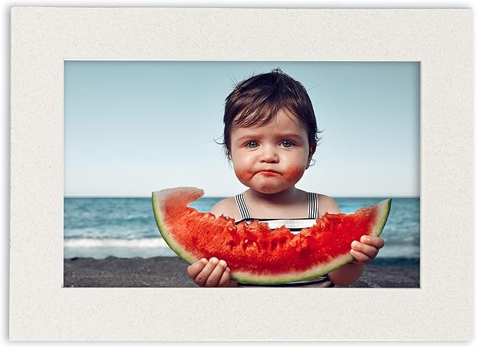 Poster Palooza 8x10 Mat Bevel Cut for 6x8 Photos - Acid Free Oyster Shell White Precut Matboard - For Pictures, Photos, Framing - 4-ply Thickness
