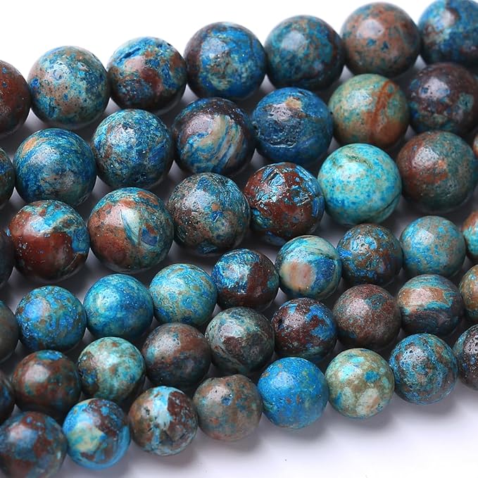 36PCS 10MM Crazy Blue Lace Aagte Stone Beads Energy Healing Beads for DIY Jewelry Bracelet Necklace Making for Jewelry Making 15Inch