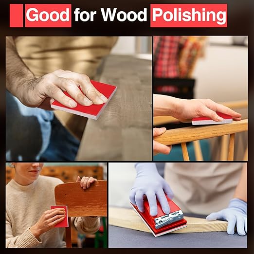 30-Pcs 3x4 Inch 1200 Grit Sanding Sponge Set, Soft Foam Hand Sanding Blocks, Ultra-Fine Wet/Dry Sandpaper for Wood, Metal, Drywall, Furniture Polishing