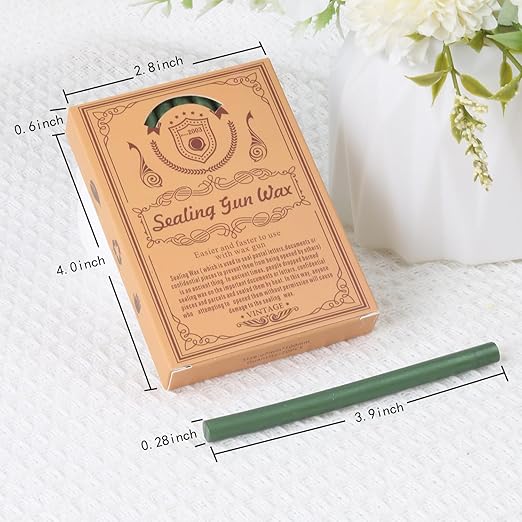 Dark Bronze Sealing Wax Sticks, WASOHLING 20Pcs Glue Gun Wax Seal Sticks for Wax Seal Stamp, Bronze Wax Seals for Christmas Wedding Invitation Envelope Letter Seals, Craft Adhesive (Mini Size)