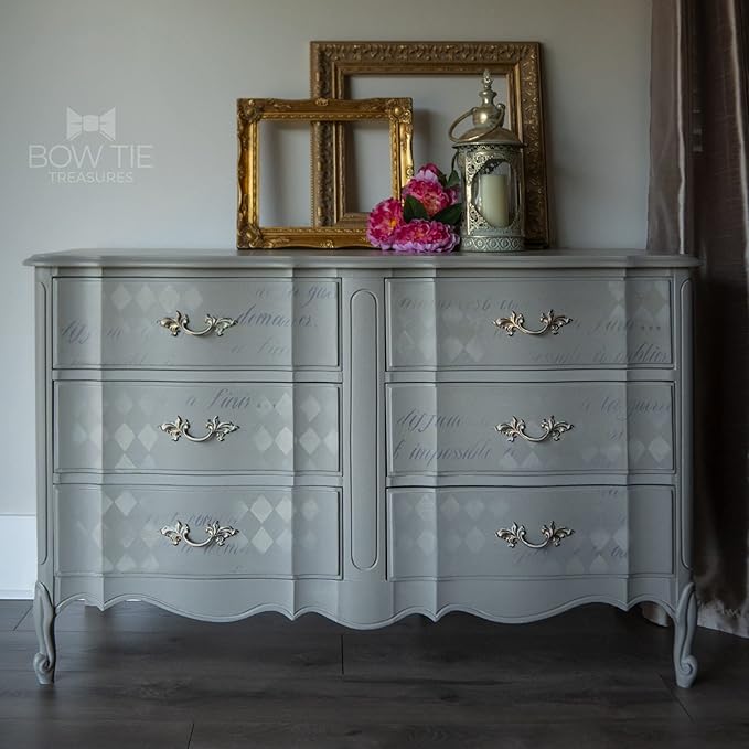 Dixie Belle Paint Company Chalk Finish Furniture Paint - Mason Dixon Gray (32oz) - Matte Charcoal Gray Chic Chalk Mineral DIY Furniture Paint