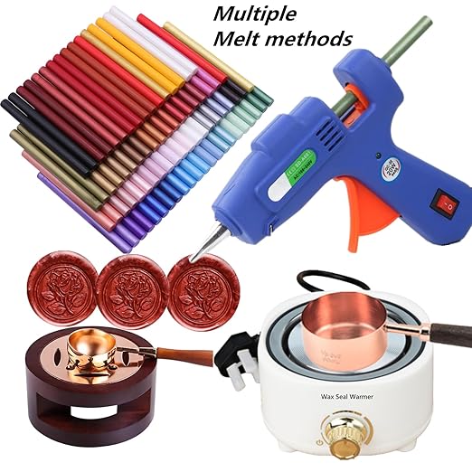 Crimson Wax Seal Sticks, ONWINPOR 20pcs Glue Gun Wax Sealing Sticks for Wax Seal Stamp, Dark Red Mini Sealing Wax Sticks Suit for 0.28''Glue Gun (Crimson Red)
