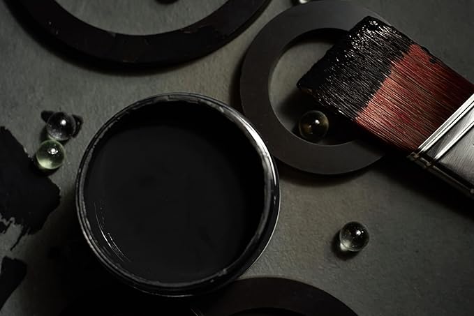 Dixie Belle Paint Company Chalk Finish Furniture Paint - Caviar (16oz) - Matte Black Chic Chalk Mineral DIY Furniture Paint