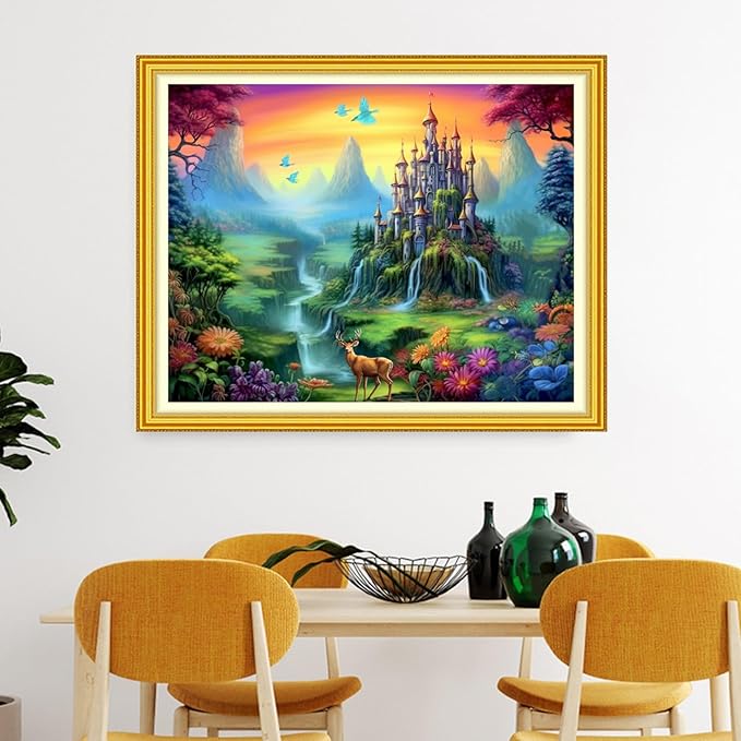Artvxeay Cross Stitch Kits Stamped Full Range of Embroidery Kits for Beginners Adults 11CT Pattern Stitch Embroidery Kits Needlepoint Kits DIY - (Magical Wonderland 16x20 inch)