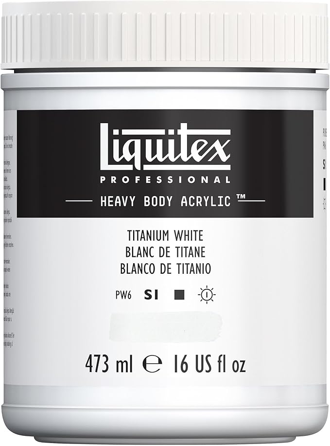 Liquitex Professional Heavy Body Acrylic Paint, 16-oz (473ml) Pot, Titanium White