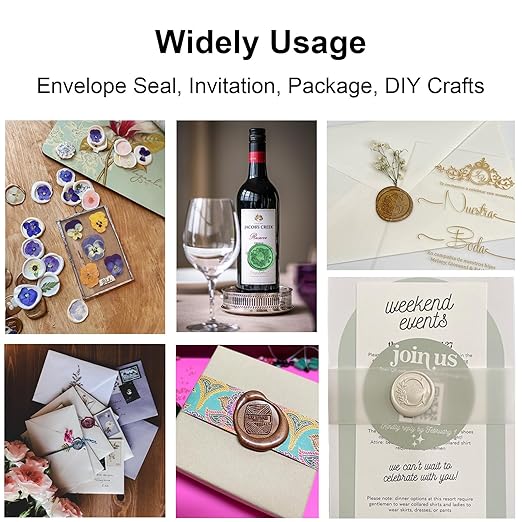 52pcs Lilac Purple Wax Sealing Sticks, Andotopee Glue Gun Wax Seal Sticks for Wax Seal Stamp, Premium Sealing Wax for Envelope Seal Wedding Invitation Craft Adhesive, Great Gift Ideas (Mini Size)