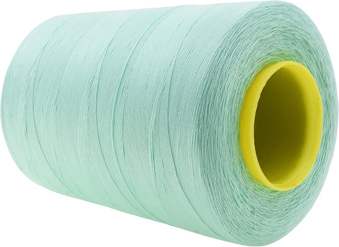 Mandala Crafts 4 Pack of Serger Threads Cones Spools - 40S/2 24000 Yards Polyester Mint Threads for Sergers Machine and Overlock Quilting Sewing Machine