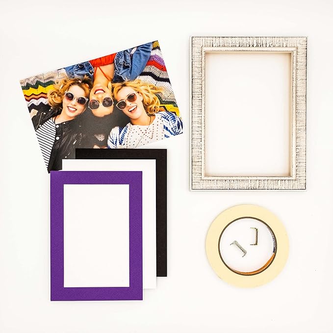Poster Palooza 8.5x11 Mat Bevel Cut for 7x9 Photos - Acid Free Purple Precut Matboard - For Pictures, Photos, Framing - 4-ply Thickness