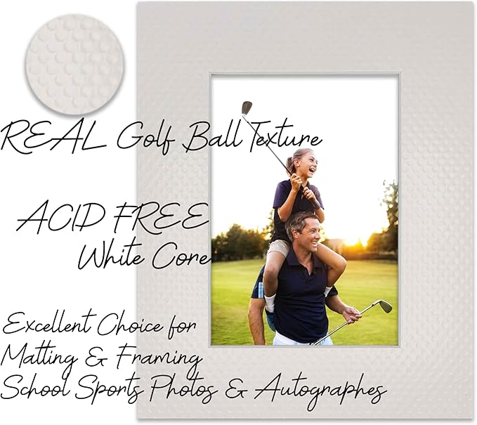 8.5x11 Mat Bevel Cut for 7x9 Photos - Acid Free Golf Ball Texture Precut Matboard - For Pictures, Photos, Framing - 4-ply Thickness