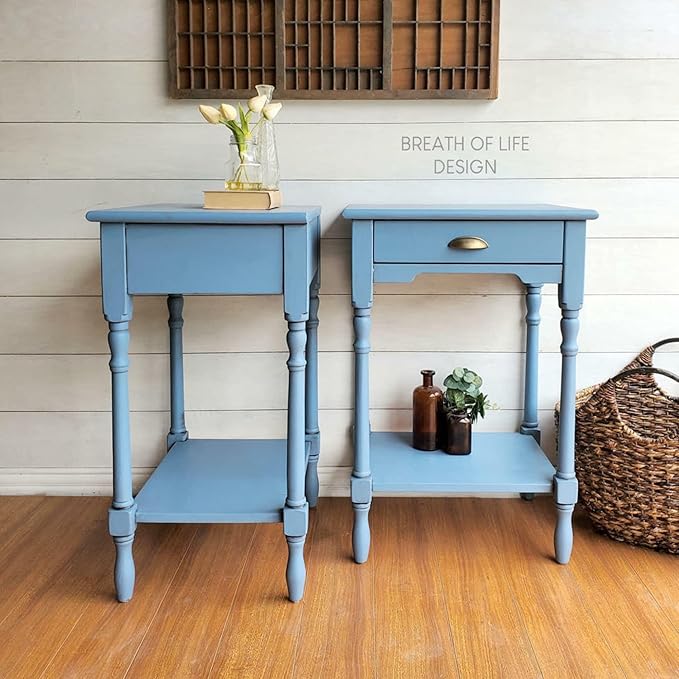 Dixie Belle Paint Company Chalk Finish Furniture Paint - Dusty Blue (4oz) - Matte Faded Denim Chic Chalk Mineral DIY Furniture Paint
