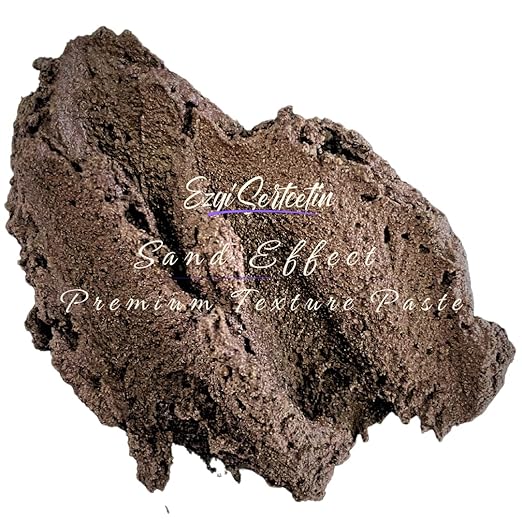 Premium Sand Effect Texture Paste | 6oz by Volume | Unique Metallic Colors | Excellent Sand Texture Effect | by Ezgi Sertcetin (Metallic Cookie Brownie)