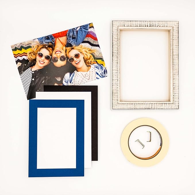 6x8 Mat for 8x10 Frame - Precut Mat Board Acid-Free Show Kit with Backing Board, and Clear Bags Royal Blue 6x8 Photo Matte Made to Fit a 8x10 Picture Frame Matboard for Framing, Pack of 100 Mats