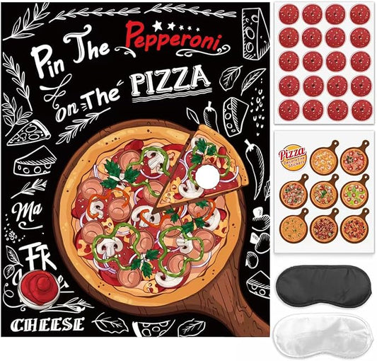 Pizza Party Decorations Pin The Pepperoni on The Pizza Party Game for Pizza Family Night Birthday Party Pizza Party Supplies Favors