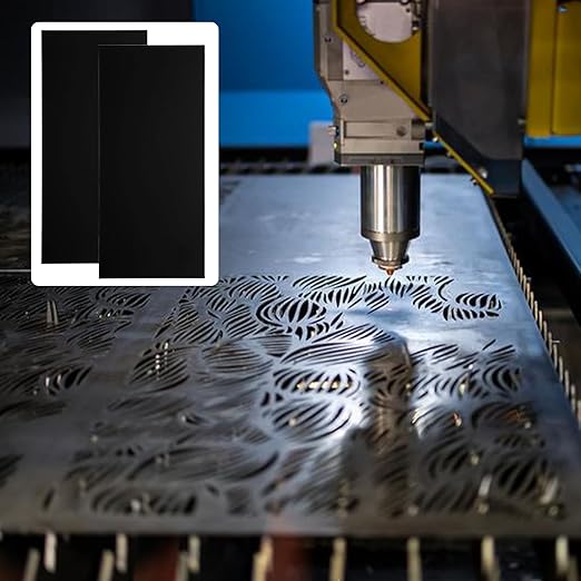 4 Pack Black Anodized Aluminum Sheet 6 x 12 x 1/25 Inch, 5052 Aluminum Sheet, 1mm Thickness Aluminum Plate Covered with Protective Film for Industry Crafting