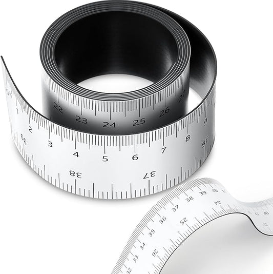 1 Pcs 39.37 Inch Magnetic Ruler Flexible Magnetic Ruler Magnet Measuring Tape with Both Inches and Centimeters, Suitable for Whiteboard, Lathes, Workshops, Table Saws, Mills, Easy to Take
