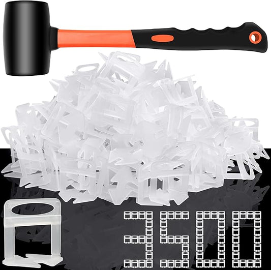 DGSL Tile Leveling System, 3500-Piece Tile Spacers Clips 1/16 Inch Tile Tools, Tile Installation Tools for Professional Ceramic Tile and Stone Installation