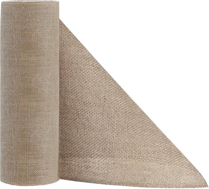 Shatex Natural Burlap Roll,36inch x 18ft High Density Burlap Fabric for Craft Projects,Table Runners,Weddings Decor,Christmas Decorations