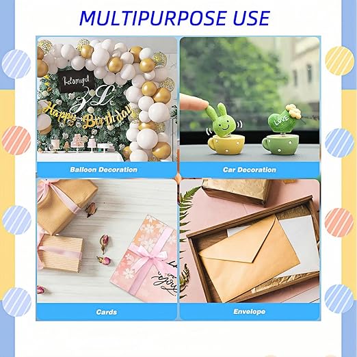 500 Pcs Clear Gel Glue Dots, Double Sided Removable Adhesive Dots, Sticky Tack Mounting Putty for Balloons, Crafts, Photos, Home Decor, DIY Party Decorations