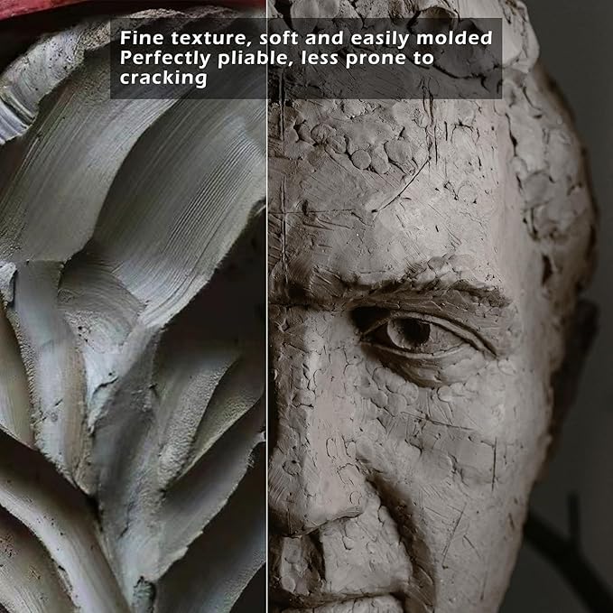 ReArt Air Dry Modeling Clay 3.3LBS, for Sculpting, Wheel Throwing, Hand Building, All-Purpose Modeling Clay (Terracotta)