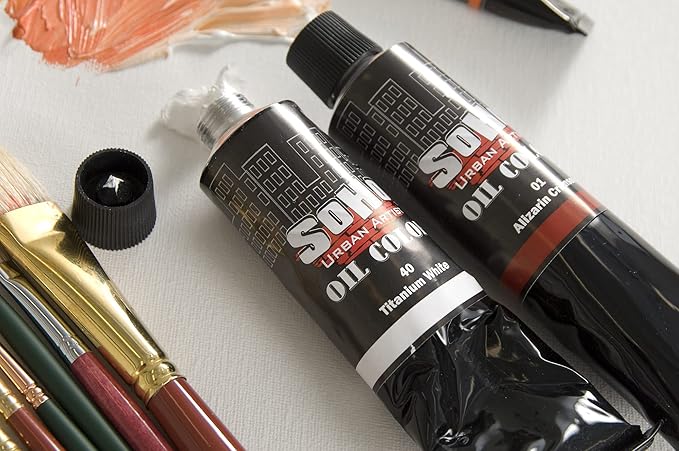 Soho Urban Artist Oil Paint - Mars Yellow, 50 ml Tube - Best Valued Oil Colors for Painting, Excellent Pigment Load