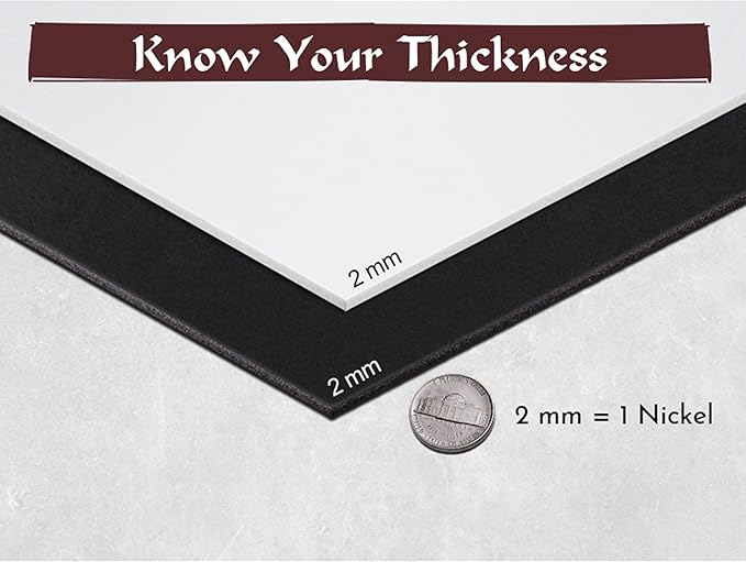 Shape Retention EVA Cosplay Foam 2mm (1mm-10mm) 14x39 inch Black or White High Density EVA Foam Sheets. Premium 85 kg/m3 Heat Shape Material for DIY Convention or Halloween Costumes by The Foamory