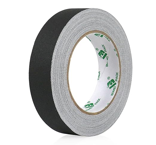 BOMEI PACK Black Gaffer Tape, Matte Non-Reflective, 1inch x 30yds No Residue Hand Tear Self-Adhesive Gaffer Tape for Labeling, Cable, Stage, Photography, Painters and Duct Repair, 1 Pack