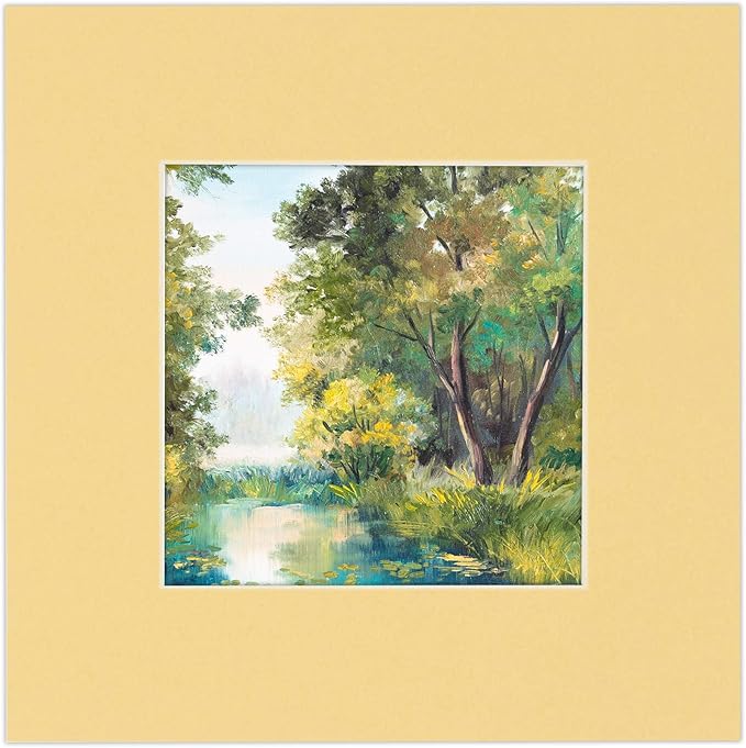 Pack of 25 Acid Free 8x10 Mats Bevel Cut for 5.5x8.5 Photos - Marzipan Beige Precut Matboards For Pictures, Photos, Framing - 4-ply Thickness