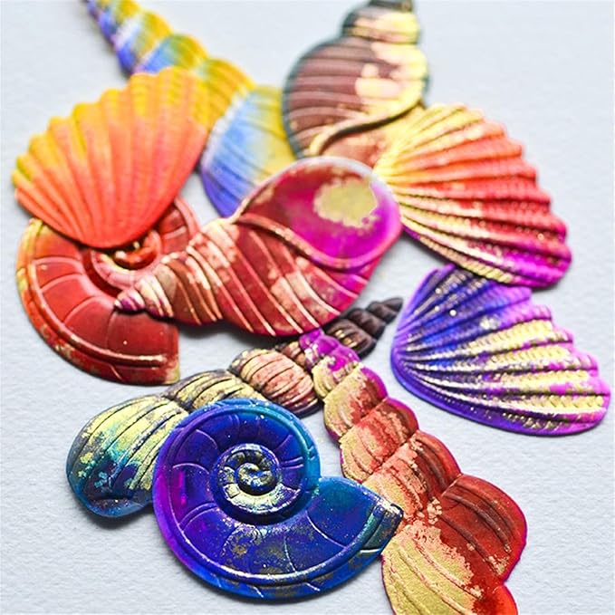 Mvchifay Cutting Dies for Card Making Metal Die-Cuts Scrapbooking Tool Hollow Frame DIY Craft Punch Template Embossing for Paper Album Decor (6-Shell Conch 11.1x9.7cm)