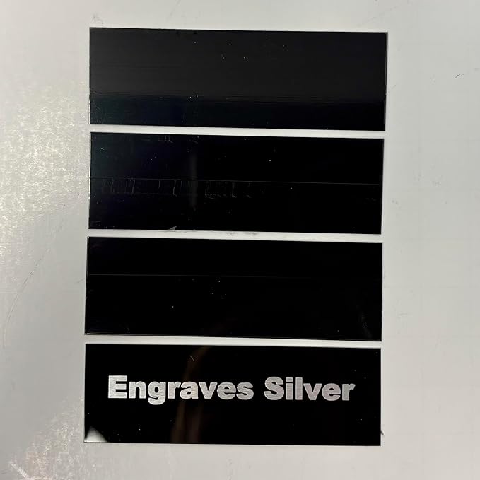 Blank Metal Plates for Laser Engraving - 4 Pack | Aluminum Sheets 0.020" Thick | CO2, Diode, Fiber Laser Compatible | Multiple Sizes & Colors (Black (engraves silver), 3x11.25 inch)
