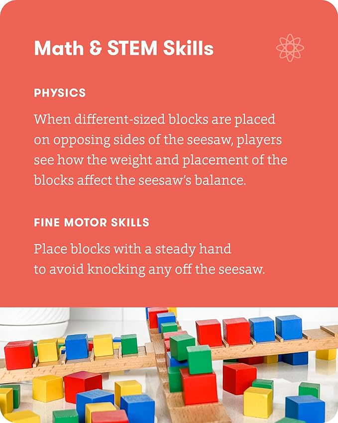 SimplyFun Kilter -The Educational Game of Levers & Motion - Irresistible Game & Hilarious Family Fun with an Introduction to Physics & Predicting Outcomes - Kids Game - 2 to 4 Players - Ages 8 & Up
