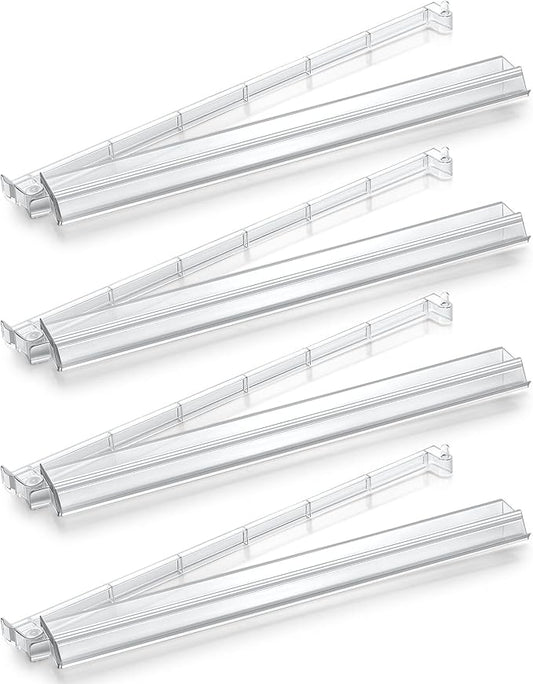 4PCS Mahjong Racks with Pushers,Clear Acrylic American Majiang Tile Racks