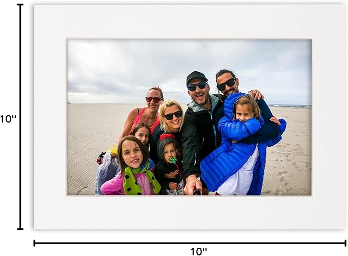 5x7 Mat for 8.5x11 Frame - Precut Mat Board Acid-Free Show Kit with Backing Board, and Clear Bags White 5x7 Photo Matte Made to Fit a 8.5x11 Picture Frame Matboard for Framing, Pack of 100 Mats