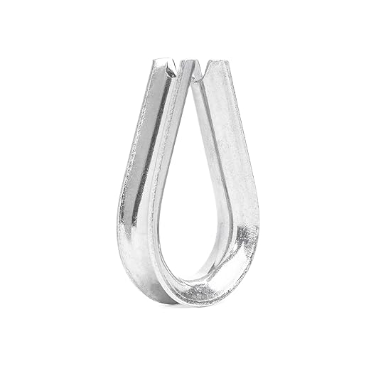 Heavy Duty Stainless Steel Thimbles for 1/16” and 3/32” Cables, T316 Marine Grade – Lot of 100