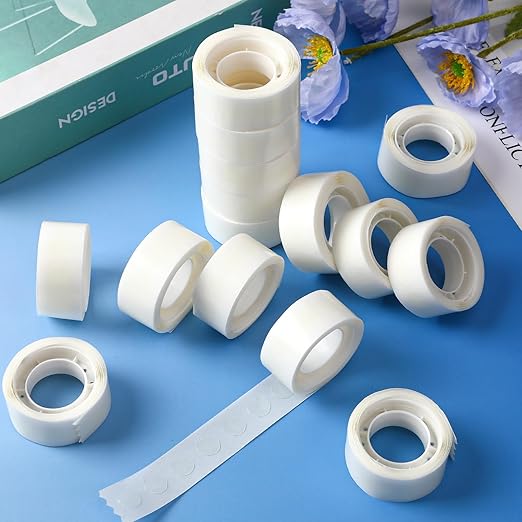 UPINS Glue Points Dots, 1500Pcs Balloon Glue Adhesive Dots Double Sided Removable Glue Tape Dots for Balloons Crafts Decoration, 15 mm
