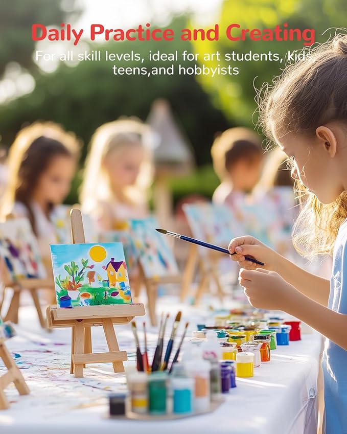 Mini Canvas Boards 48 Pack, 4x4 Inch Painting Canvas Panels, 100% Cotton Pre-Primed for Acrylics Oil Watercolor Tempera Paints