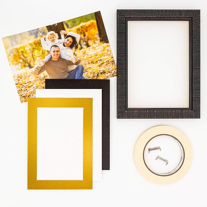 11x14 Mat for 8.5x11 Photo - Precut Metallic Gold Picture Matboard for Frames Measuring 11 x 14 Inches - Bevel Cut Matte to Display Art Measuring 8.5 x 11 Inches - Acid Free Pack of 25 MATS