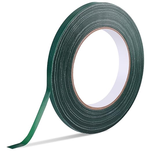GLAMFIELDS Floral Tape Green, Flower Wrap Adhesive Waterproof Tape for Bouquets 0.25" (60 Yd/180 Ft) - 1 Roll