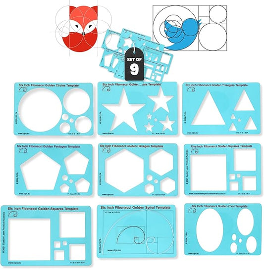 Fibonacci Drawing Templates - Full Set