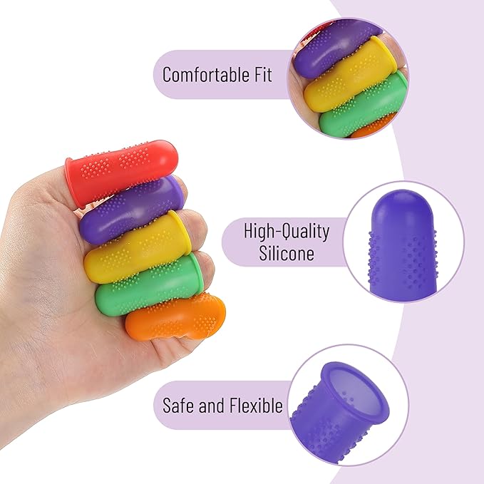 Mr. Pen- Hot Glue Gun Finger Protectors, 24 pcs, Assorted Colors Silicone Finger Protectors, Rubber Fingers Tips, Rubber Finger Covers, Rubber Finger Tips Protector, Finger Grip, Finger Rubber Tips