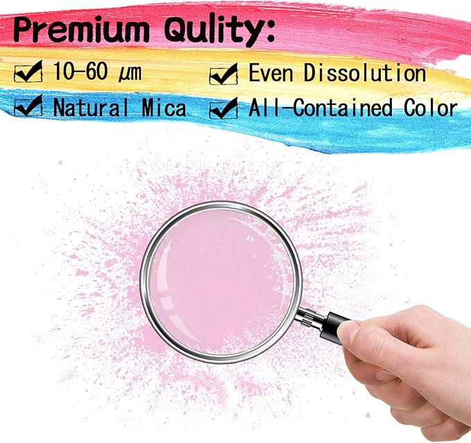 Mica Powder - 60g Mica Powder for Epoxy Resin - Pearl Pigment Powder Dye for Resin/Eye Shadow/Soap Making/Nails/Bath Bombs etc. (Light Pink)