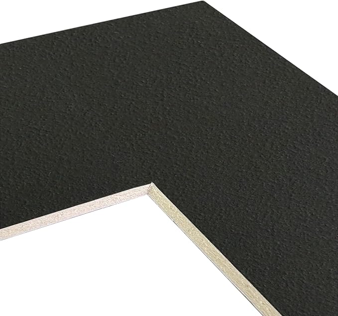 Craig Frames B572 Pre-Cut Mat Board for 4x6 Print, 8x10, Pebble Black