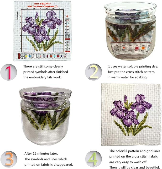 Funchey Stamped Cross Stitch Kits, DIY Cross Stitch Pattern for Adults Beginners Needlepoint Kits Embroidery Kit Arts and Crafts 11CT-Cats Admiring The Moon 18x18 inch
