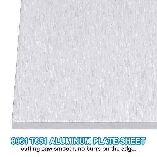 PATIKIL 6061 T651 Aluminum Sheet Metal 10 x 8 x 1/8(0.125") Inch 3Pcs Flat Plain Aluminum Plate Covered Stock with Protective Film, Heat Rectangle 3MM for Lndustry Crafting