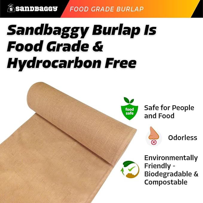 Sandbaggy Burlap Fabric Roll | 40 Inch by 300 ft | Great for Garden, Yard, Wedding, Craft, Decorating Tables | Constructed from Industrial Grade Burlap Fiber | 30% Thicker Than Competition (2 Rolls)